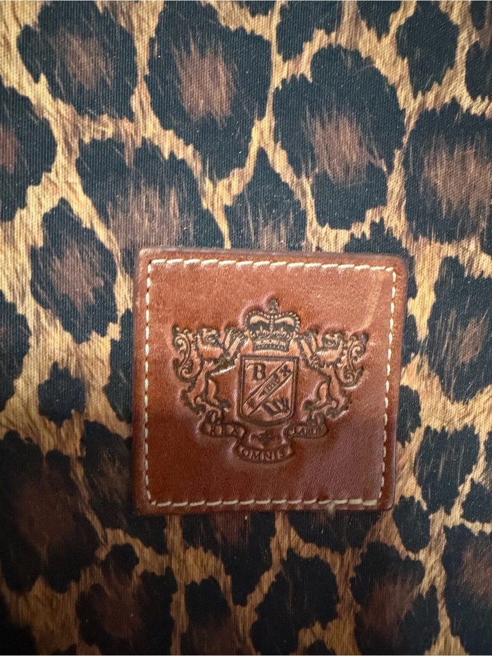 Barrington tote- Leopard Print Leather-Trim Tote Bag